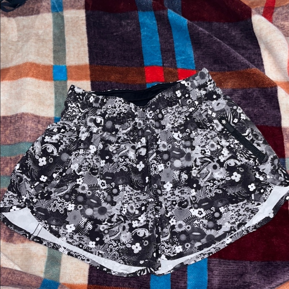 Lululemon Athletica Black and White Athletic Shorts